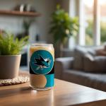 Rico Industries NHL Hockey San Jose Sharks Standard 16-oz Class Can Shaped