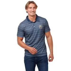 FOCO Vegas Golden Knights NHL Mens Striped Polyester Polo - L