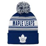 NHL Kids Youth Official Primary Logo Sport Knit Cold Weather Cuffed Pom Beanie Hat (US, Alpha, One Size, Toronto Maple Leafs)