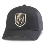 AMERICAN NEEDLE Unisex Vegas Golden Knights Officially Licensed NHL Valin Adjustable Snapback Baseball Trucker Hat (EM002A-VGK-BLK)
