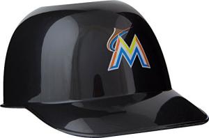 Rawlings Official MLB Mini Baseball Helmet 8oz Ice Cream/Snack Bowls, 1 Count, Miami Marlins