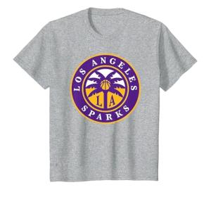 WNBA Los Angeles Sparks Logo T-Shirt, Youth, Heather Grey, Medium