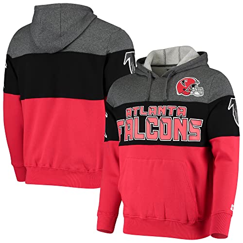 Atlanta Falcons Gray/Black Throwback Pullover Hoodie