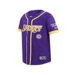 Pro Standard Big Boys WNBA Los Angeles Sparks MESH Button Down MESH TOP Purple/Yellow M