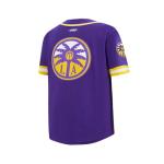 Pro Standard Big Boys WNBA Los Angeles Sparks MESH Button Down MESH TOP Purple/Yellow M
