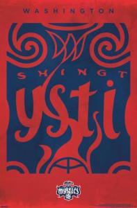 Trends International WNBA Washington Mystics - Logo 25 Wall Poster, 22.4L x 14.7W, Premium Unframed Version