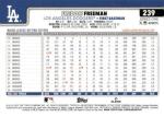 2025 TOPPS #239 FREDDIE FREEMAN LOS ANGELES DODGERS BASEBALL OFFICIAL TRADING CARD OF MLB