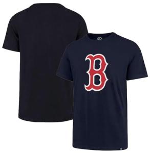 47 Brand MLB Men's Team Color Imprint Primary Logo Short Sleeve Baseball T-Shirt - Boston Red Sox - Navy - Large