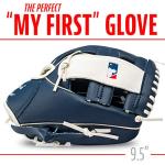 Franklin Sports MLB Youth Teeball Glove and Ball Set - Kids New York Yankees Baseball and Teeball Glove and Ball - Perfect First Kids Glove - 9.5"