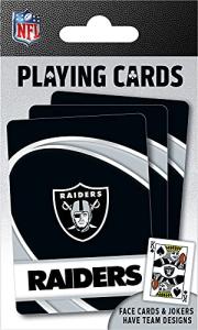 Masterpieces NFL Las Vegas Raiders Playing Cards, Officially Licensed Football Card Deck, Premium Team Collectible Cards for Game Night, Poker and Blackjack Play, Raiders Gifts for Fans and Collectors