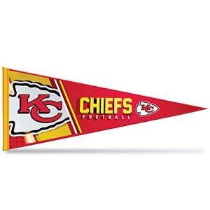 Rico Industries NFL Football Kansas City Chiefs Primary 12" x 30" Felt Wall Décor Pennant - Great for Home/Bed Room/Man Cave Décor