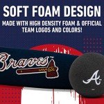 Franklin Sports Atlanta Braves Foam Bat & Ball Set - 21" Soft Jumbo Team Baseball Bat and Ball Team Logo - MLB Official Licensed Product