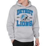 Junk Food Clothing x NFL - Detroit Lions - Team Helmet - Unisex Adult Pullover Fleece Hoodie for Men and Women - Size Large