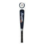Franklin Sports Atlanta Braves Foam Bat & Ball Set - 21" Soft Jumbo Team Baseball Bat and Ball Team Logo - MLB Official Licensed Product