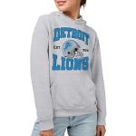Junk Food Clothing x NFL - Detroit Lions - Team Helmet - Unisex Adult Pullover Fleece Hoodie for Men and Women - Size Large