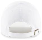 47 MLB White Team Color Primary Logo Clean Up Adjustable Strap Hat Cap, Adult One Size Fits All - Cleveland Guardians White