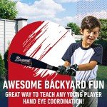 Franklin Sports Atlanta Braves Foam Bat & Ball Set - 21" Soft Jumbo Team Baseball Bat and Ball Team Logo - MLB Official Licensed Product