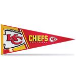 Rico Industries NFL Football Kansas City Chiefs Primary 12" x 30" Felt Wall Décor Pennant - Great for Home/Bed Room/Man Cave Décor