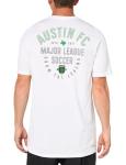 Adidas Men's Austin FC MLS Short Sleeve T-Shirt, White Small Logo, Medium