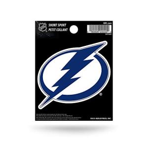 Rico Industries NHL Hockey Tampa Bay Lightning Short Sport Decal 3.75' x 4.75' Die Cut Team Logo Short Sport Decal