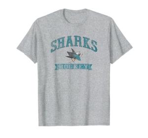 San Jose Sharks Vintage Hockey Gray NHL Officially Licensed T-Shirt