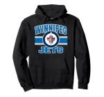 Winnipeg Jets Stripe Black Officially Licensed Pullover Hoodie
