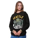 Ultra Game WNBA Official Unisex Super Soft Oversized Crewneck Sweatshirt, Seattle Storm, Sand, Small