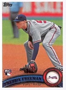 2011 Topps #145 Freddie Freeman NM-MT RC Rookie Atlanta Braves Baseball