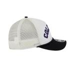 New Era MLB Chrome Arch 9FORTY M-Crown A-Frame Cooperstown Trucker Mesh Adjustable Snapback Hat One Size Fits All - Colorado Rockies - Black