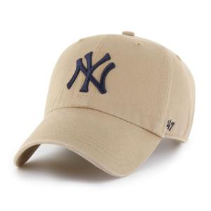 MLB New York Yankees Men's '47 Brand Clean Up Cap, Khaki, One-Size