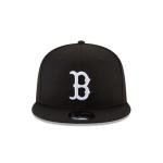 New Era mens Authentic Boston Redsox Black & White 9Fifty Snapback Cap Adjustable 950
