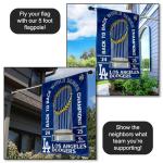 Los Angeles Dodgers 2025 Back to Back World Champions Series House Banner Flag