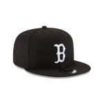 New Era mens Authentic Boston Redsox Black & White 9Fifty Snapback Cap Adjustable 950