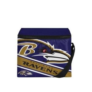 FOCO Baltimore Ravens Big Logo Stripe 6 Pack Cooler