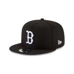 New Era mens Authentic Boston Redsox Black & White 9Fifty Snapback Cap Adjustable 950