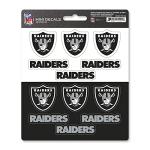 FANMATS 61131 NFL - Las Vegas Raiders 12 Count Mini Decal Sticker Pack 5 x 6.25 in.- Great Gift for Sports Fans - Works On Hard Surfaces - for Homes, Cars, Trucks, SUVs.
