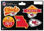 Rico Industries NFL Football Kansas City Chiefs Standard 5-PC Sticker Sheet
