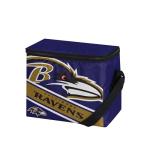 FOCO Baltimore Ravens Big Logo Stripe 6 Pack Cooler