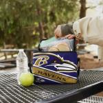 FOCO Baltimore Ravens Big Logo Stripe 6 Pack Cooler