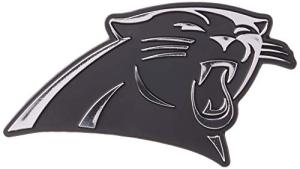 Rico Industries NFL Carolina Panthers Chrome Finished Auto Emblem 3D Sticker