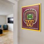 YouTheFan Officially-licensed NFL Washington Commanders Stadium Series 3D Wall Art - multi-layer team stadium replica, detailed sports fan gift, indoor decor