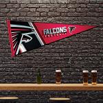 Rico Industries NFL Football Atlanta Falcons Primary 12" x 30" Felt Wall Décor Pennant - Great for Home/Bed Room/Man Cave Décor