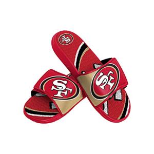FOCO San Francisco 49ers NFL Mens Colorblock Big Logo Gel Slides - S