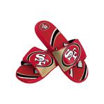 FOCO San Francisco 49ers NFL Mens Colorblock Big Logo Gel Slides - S