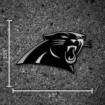 Rico Industries NFL Carolina Panthers Chrome Finished Auto Emblem 3D Sticker