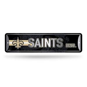 Rico Industries NFL Football New Orleans Saints Metal Street Sign