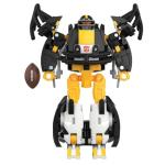 Transformers NFL Pittsburgh Steelers Steelsmash 5.5-Inch Action Figure Changes from Robot to Helmet, Football Toys for Ages 8+