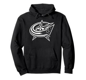 Columbus Blue Jackets Two Tone Black NHL Officially Licensed Pullover Hoodie