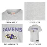 Ultra Game NFL Official Youth Super Soft Game Day T-Shirt, Los Angeles Chargers, Heather Gray, 10-12