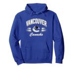 Vancouver Canucks Retro Diamond Blue Officially Licensed Pullover Hoodie
